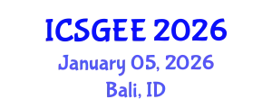 International Conference on Smart Grids and Electrical Engineering (ICSGEE) January 05, 2026 - Bali, Indonesia