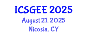 International Conference on Smart Grids and Electrical Engineering (ICSGEE) August 21, 2025 - Nicosia, Cyprus