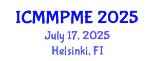International Conference on Mining, Mineral Processing and Metallurgical Engineering (ICMMPME) July 17, 2025 - Helsinki, Finland