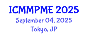International Conference on Mining, Mineral Processing and Metallurgical Engineering (ICMMPME) September 04, 2025 - Tokyo, Japan
