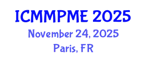 International Conference on Mining, Mineral Processing and Metallurgical Engineering (ICMMPME) November 24, 2025 - Paris, France
