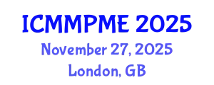 International Conference on Mining, Mineral Processing and Metallurgical Engineering (ICMMPME) November 27, 2025 - London, United Kingdom