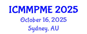 International Conference on Mining, Mineral Processing and Metallurgical Engineering (ICMMPME) October 16, 2025 - Sydney, Australia
