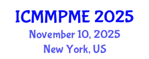 International Conference on Mining, Mineral Processing and Metallurgical Engineering (ICMMPME) November 10, 2025 - New York, United States