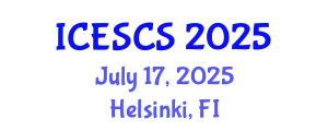 International Conference on Engineering Supply Chain Systems (ICESCS) July 17, 2025 - Helsinki, Finland