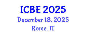 International Conference on Biomaterials Engineering (ICBE) December 18, 2025 - Rome, Italy