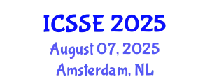 International Conference on Sustainable Systems and Environment (ICSSE) August 07, 2025 - Amsterdam, Netherlands