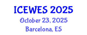 International Conference on Energy, Water and Environment Systems (ICEWES) October 23, 2025 - Barcelona, Spain