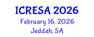 International Conference on Renewable Energy Systems and Applications (ICRESA) February 16, 2026 - Jeddah, Saudi Arabia