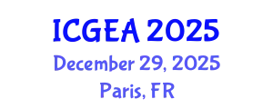 International Conference on Green Energy and Applications (ICGEA) December 29, 2025 - Paris, France