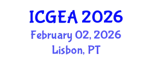 International Conference on Green Energy and Applications (ICGEA) February 02, 2026 - Lisbon, Portugal
