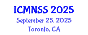 International Conference on MEMS, Nano and Smart Systems (ICMNSS) September 25, 2025 - Toronto, Canada