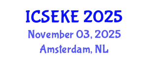 International Conference on Software Engineering and Knowledge Engineering (ICSEKE) November 03, 2025 - Amsterdam, Netherlands