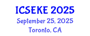 International Conference on Software Engineering and Knowledge Engineering (ICSEKE) September 25, 2025 - Toronto, Canada