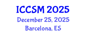 International Conference on Computing Science and Mathematics (ICCSM) December 25, 2025 - Barcelona, Spain