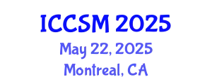 International Conference on Computing Science and Mathematics (ICCSM) May 22, 2025 - Montreal, Canada