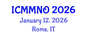 International Conference on Mathematical Modelling and Numerical Optimisation (ICMMNO) January 12, 2026 - Rome, Italy