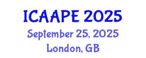 International Conference on Accounting, Auditing and Performance Evaluation (ICAAPE) September 25, 2025 - London, United Kingdom