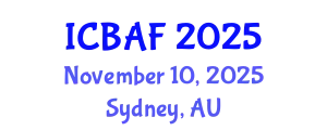 International Conference on Banking, Accounting and Finance (ICBAF) November 10, 2025 - Sydney, Australia