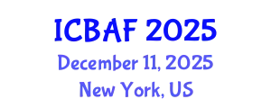 International Conference on Banking, Accounting and Finance (ICBAF) December 11, 2025 - New York, United States