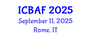 International Conference on Banking, Accounting and Finance (ICBAF) September 11, 2025 - Rome, Italy