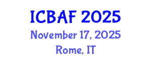 International Conference on Banking, Accounting and Finance (ICBAF) November 17, 2025 - Rome, Italy