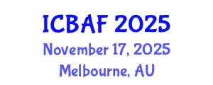 International Conference on Banking, Accounting and Finance (ICBAF) November 17, 2025 - Melbourne, Australia