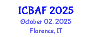 International Conference on Banking, Accounting and Finance (ICBAF) October 02, 2025 - Florence, Italy