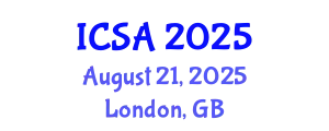 International Conference on Sustainable Aviation (ICSA) August 21, 2025 - London, United Kingdom