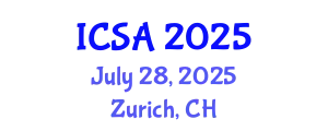 International Conference on Sustainable Aviation (ICSA) July 28, 2025 - Zurich, Switzerland