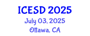 International Conference on Environment and Sustainable Development (ICESD) July 03, 2025 - Ottawa, Canada