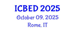 International Conference on Business and Entrepreneurship Development (ICBED) October 09, 2025 - Rome, Italy