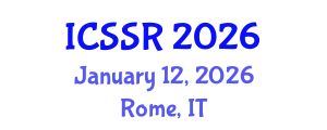 International Conference on Structural Safety and Reliability (ICSSR) January 12, 2026 - Rome, Italy