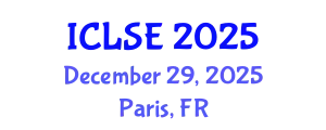 International Conference on Life Science and Engineering (ICLSE) December 29, 2025 - Paris, France