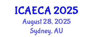 International Conference on Advanced Engineering Computing and Applications (ICAECA) August 28, 2025 - Sydney, Australia