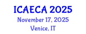 International Conference on Advanced Engineering Computing and Applications (ICAECA) November 17, 2025 - Venice, Italy