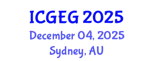 International Conference on Geotechnical Engineering and Geomechanics (ICGEG) December 04, 2025 - Sydney, Australia