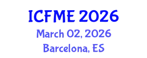 International Conference on Financial Mathematics and Engineering (ICFME) March 02, 2026 - Barcelona, Spain
