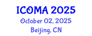 International Conference on Optical Metrology and Applications (ICOMA) October 02, 2025 - Beijing, China
