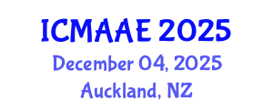 International Conference on Mechanical, Automotive and Aerospace Engineering (ICMAAE) December 04, 2025 - Auckland, New Zealand