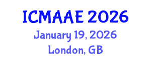 International Conference on Mechanical, Automotive and Aerospace Engineering (ICMAAE) January 19, 2026 - London, United Kingdom