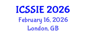 International Conference on Smart Sensors and Information Engineering (ICSSIE) February 16, 2026 - London, United Kingdom
