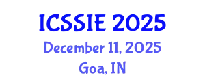 International Conference on Smart Sensors and Information Engineering (ICSSIE) December 11, 2025 - Goa, India