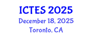 International Conference on Teaching and Education Sciences (ICTES) December 18, 2025 - Toronto, Canada
