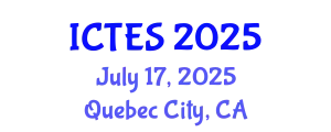 International Conference on Teaching and Education Sciences (ICTES) July 17, 2025 - Quebec City, Canada
