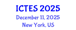 International Conference on Teaching and Education Sciences (ICTES) December 11, 2025 - New York, United States