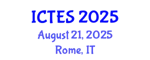 International Conference on Teaching and Education Sciences (ICTES) August 21, 2025 - Rome, Italy