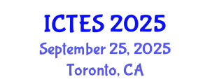 International Conference on Teaching and Education Sciences (ICTES) September 25, 2025 - Toronto, Canada