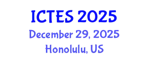 International Conference on Teaching and Education Sciences (ICTES) December 29, 2025 - Honolulu, United States