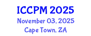 International Conference on Construction and Project Management (ICCPM) November 03, 2025 - Cape Town, South Africa